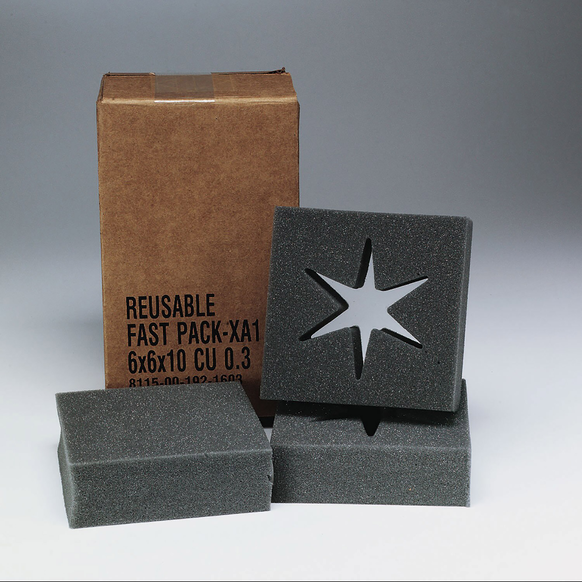 Shipping Box, Star Pack, Vertical, Brown, 12" x 12" x 18" - 3/PK