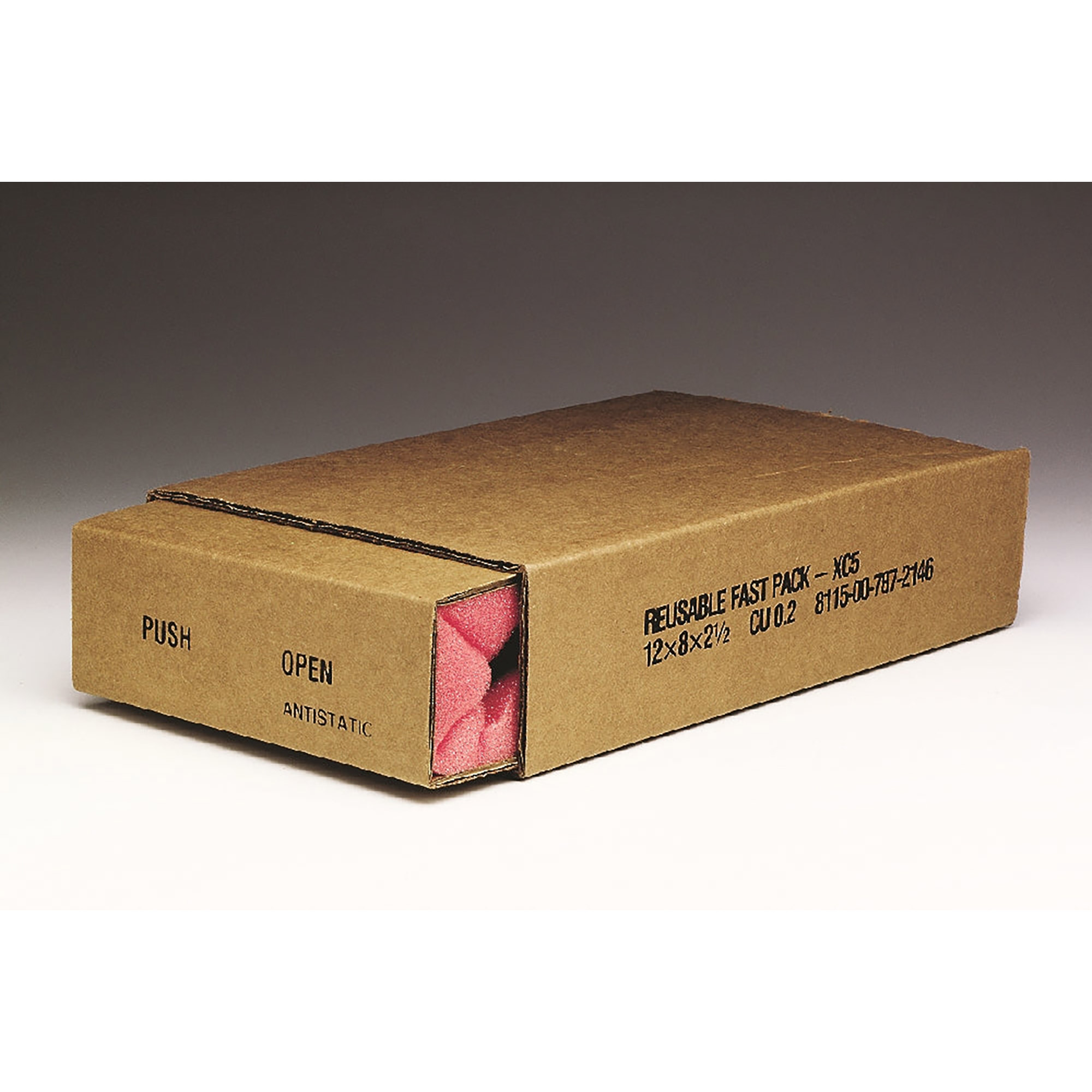 Box, Shipping, W/ Slide Pack, Brown, 9" x 6" x 3-1/2" - 3/PK