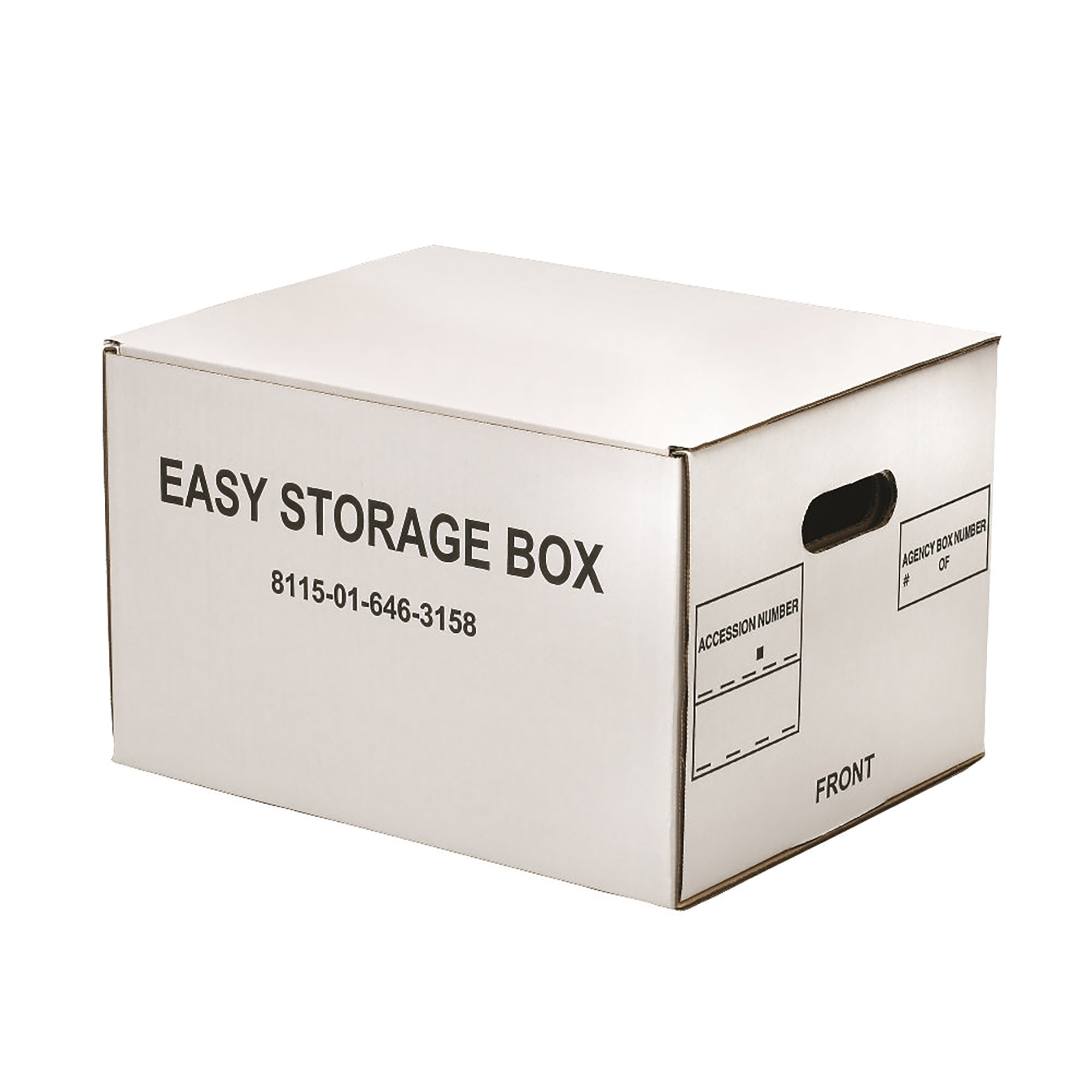 Easy Storage Box, 14 3/4" x 12" x 9 1/2", White - 12/PK