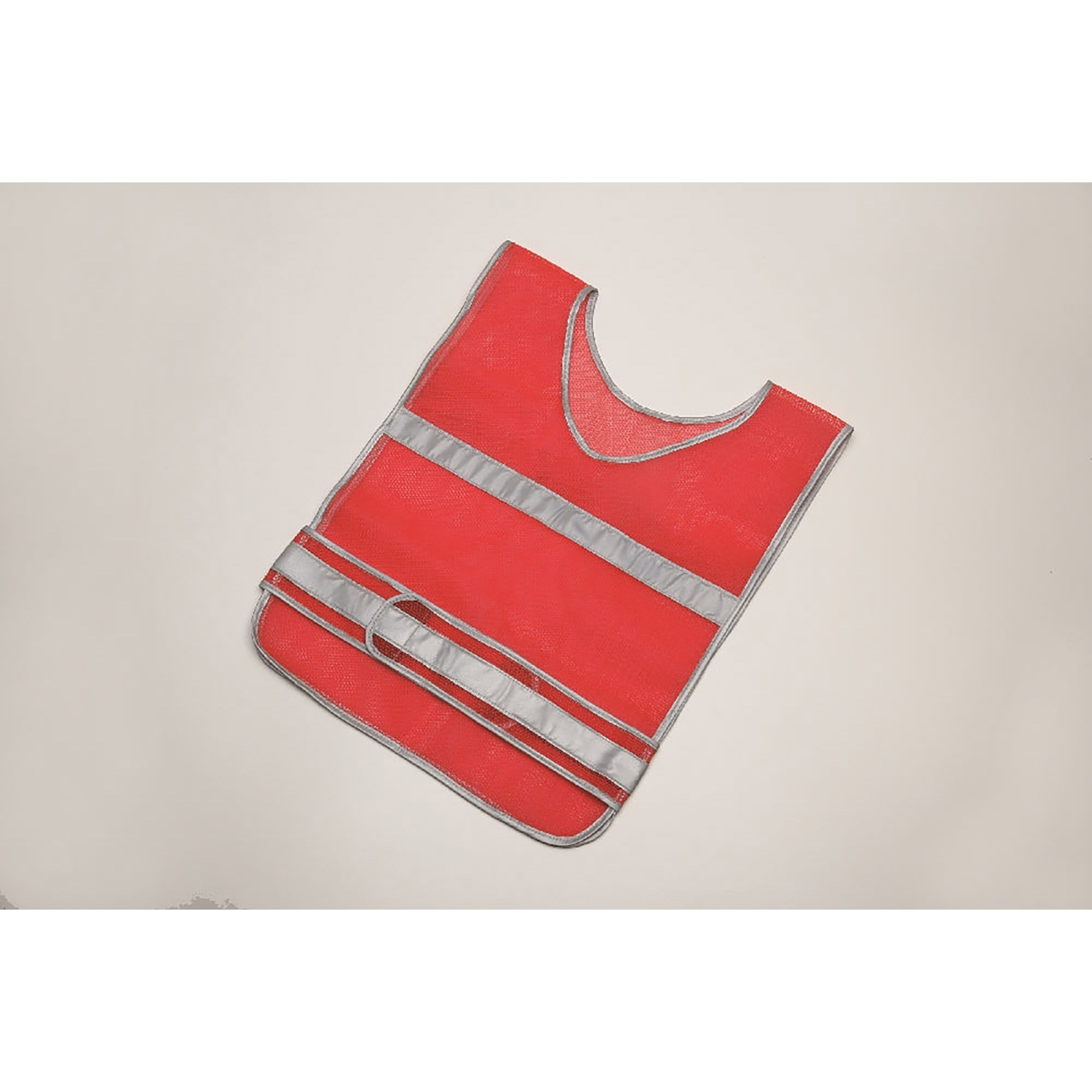 Vest, Safety, High Visibility, Orange with Reflective Strips, One Size Fits All - Each