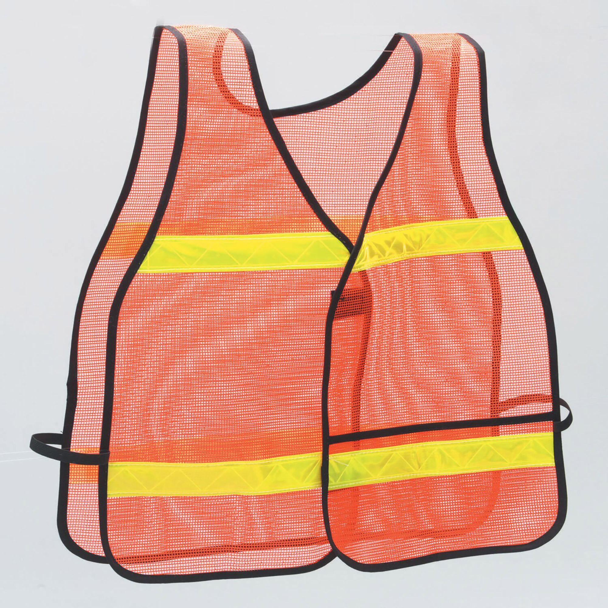 Vest, Safety, Orange and Yellow, One Size Fits All - Each