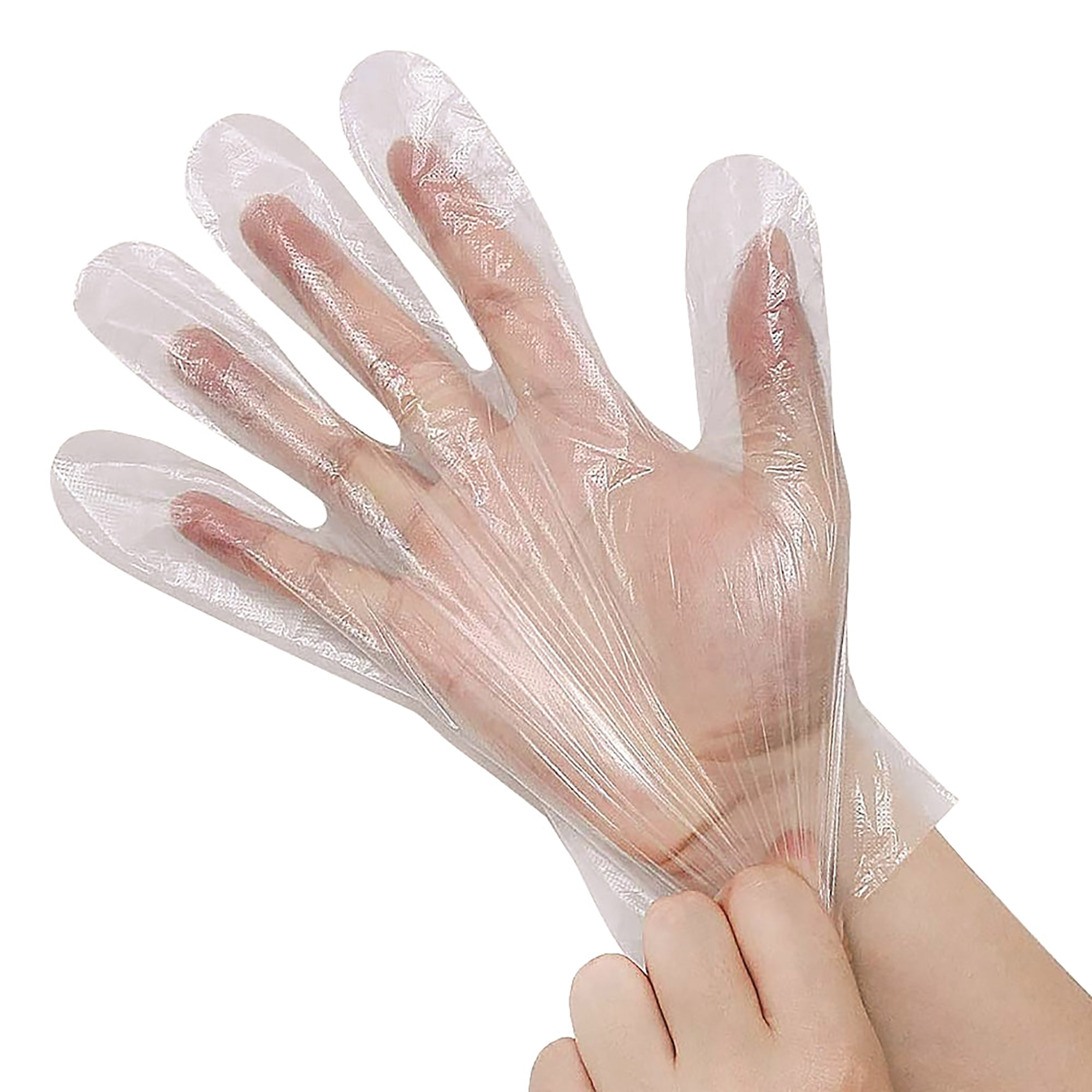 Gloves, Food Service, Stretch Hybrid Lightweight, Disposable, Clear, Large, 200/BX