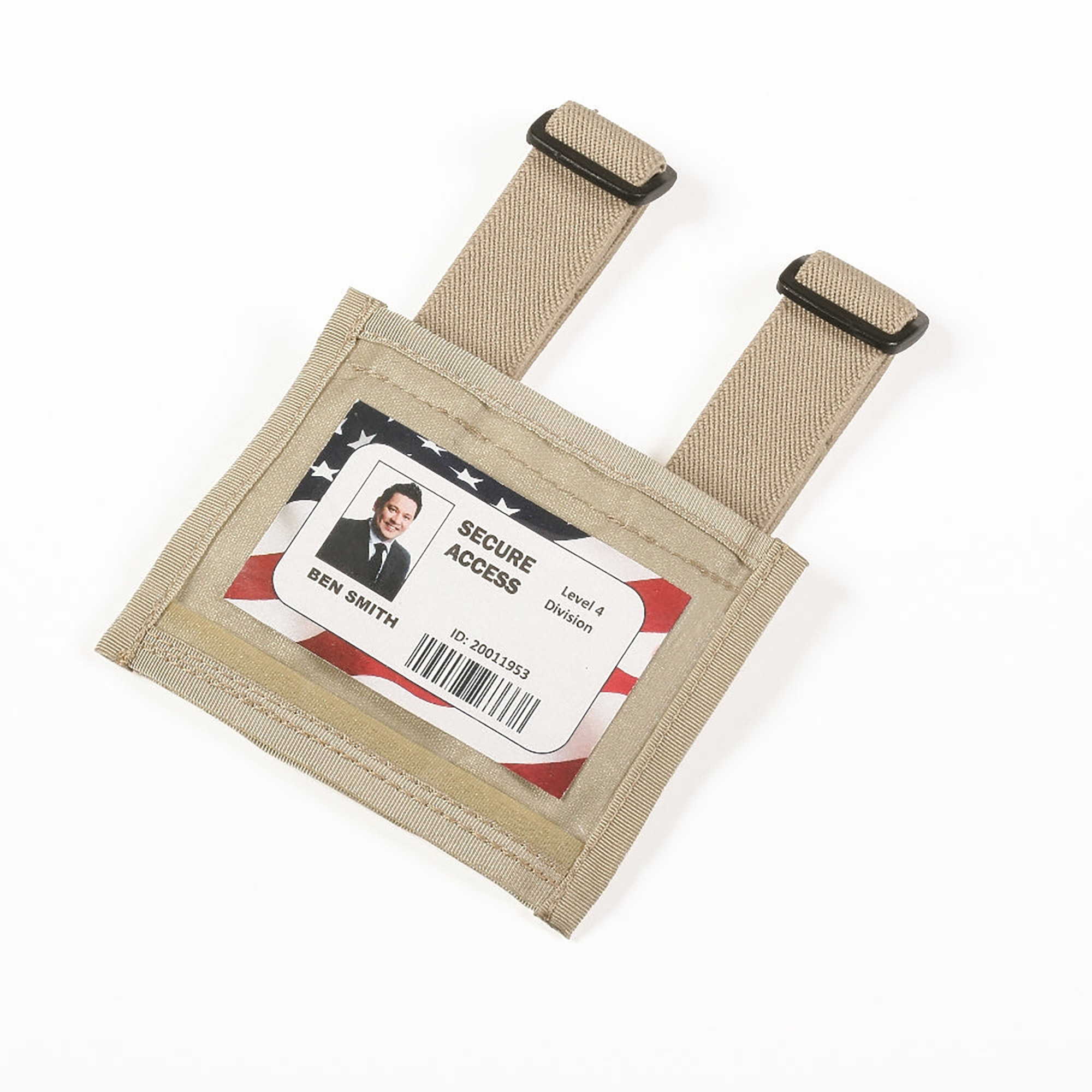 Holder, Badge, Armband, Re-Sealable, Tan - Each