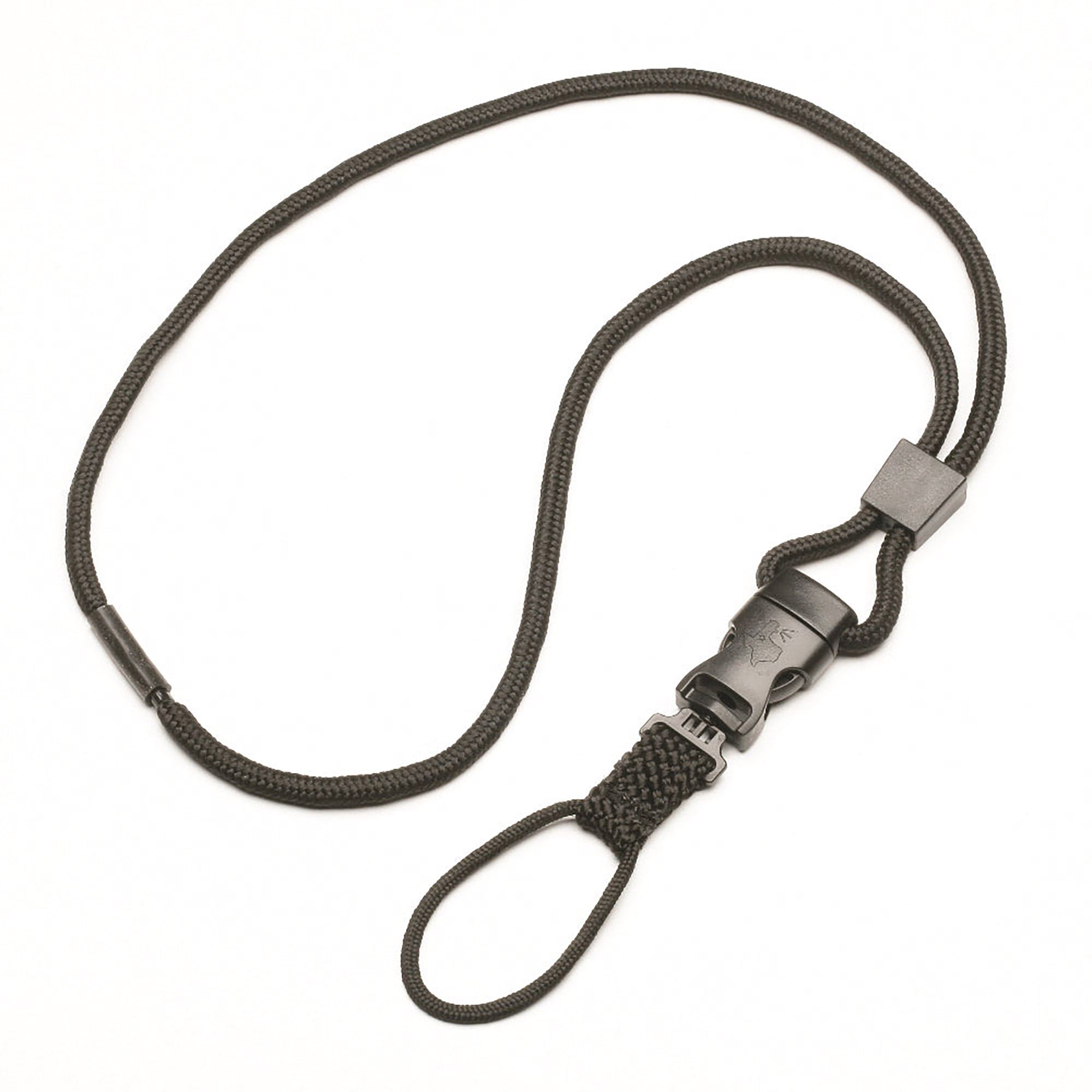 Neck Lanyard, Cord Style, Braided Loop, Black, 36" x .25" - 12/PK