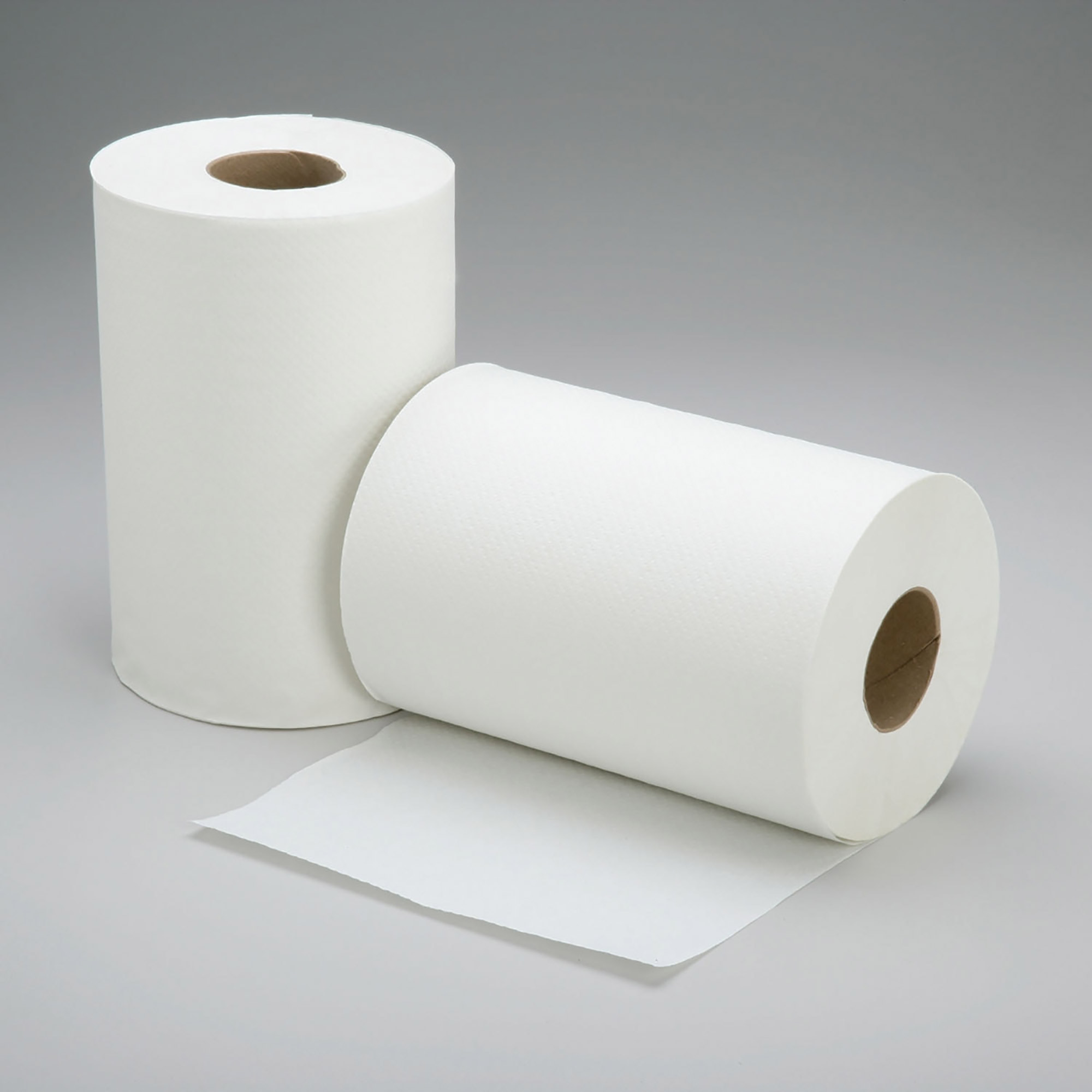 Towel, Paper, Hard Roll, Non-Perforated, Single-Ply, 8" x 350', White, 12 Rolls/BX