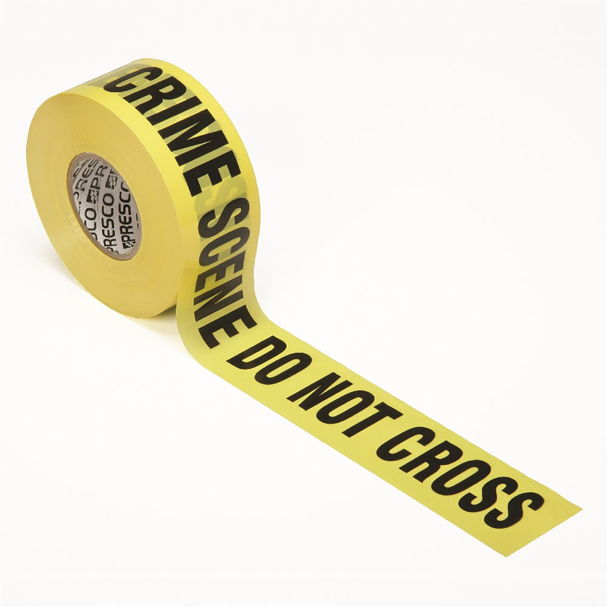 Tape, Barricade, Yellow, "CRIME SCENE DO NOT CROSS", Premium Grade, 3"W x 1000'L - Each