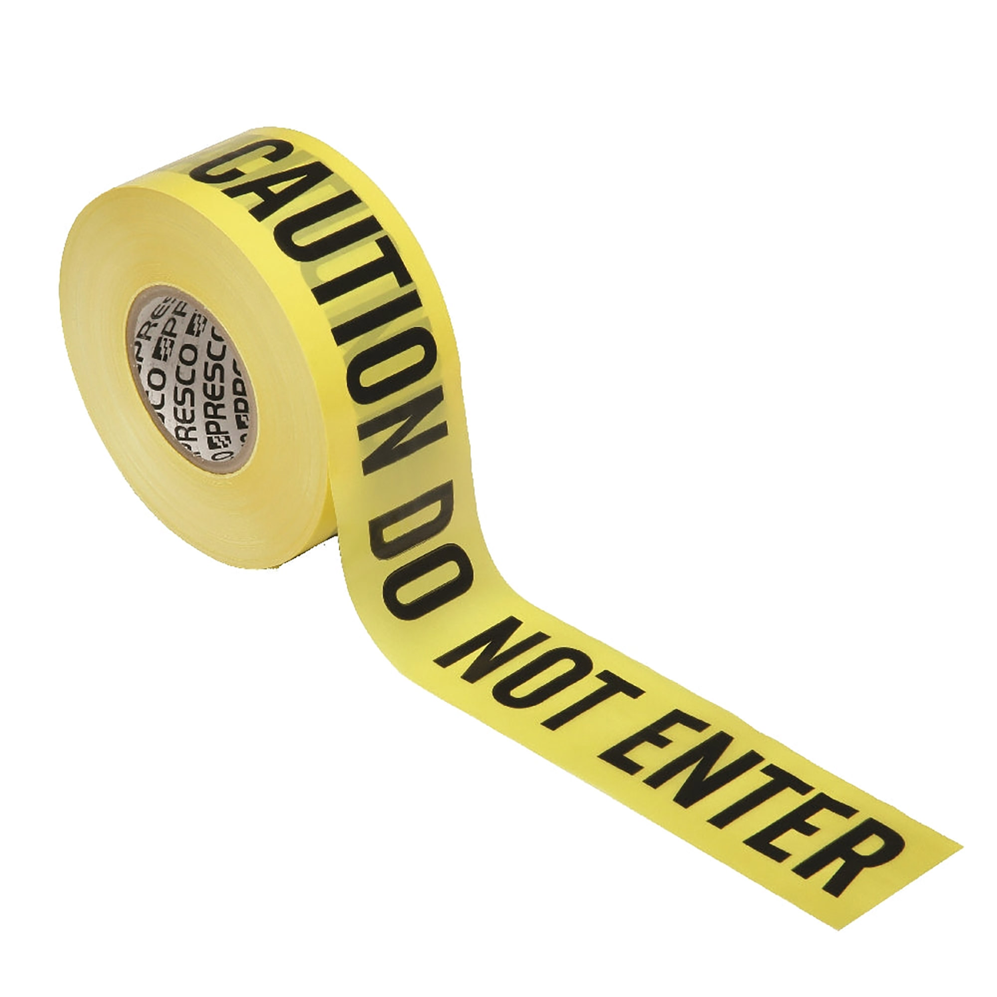 Tape, Barricade, Yellow, "CAUTION DO NOT ENTER", Premium Grade, 3"W x 1000'L - Each
