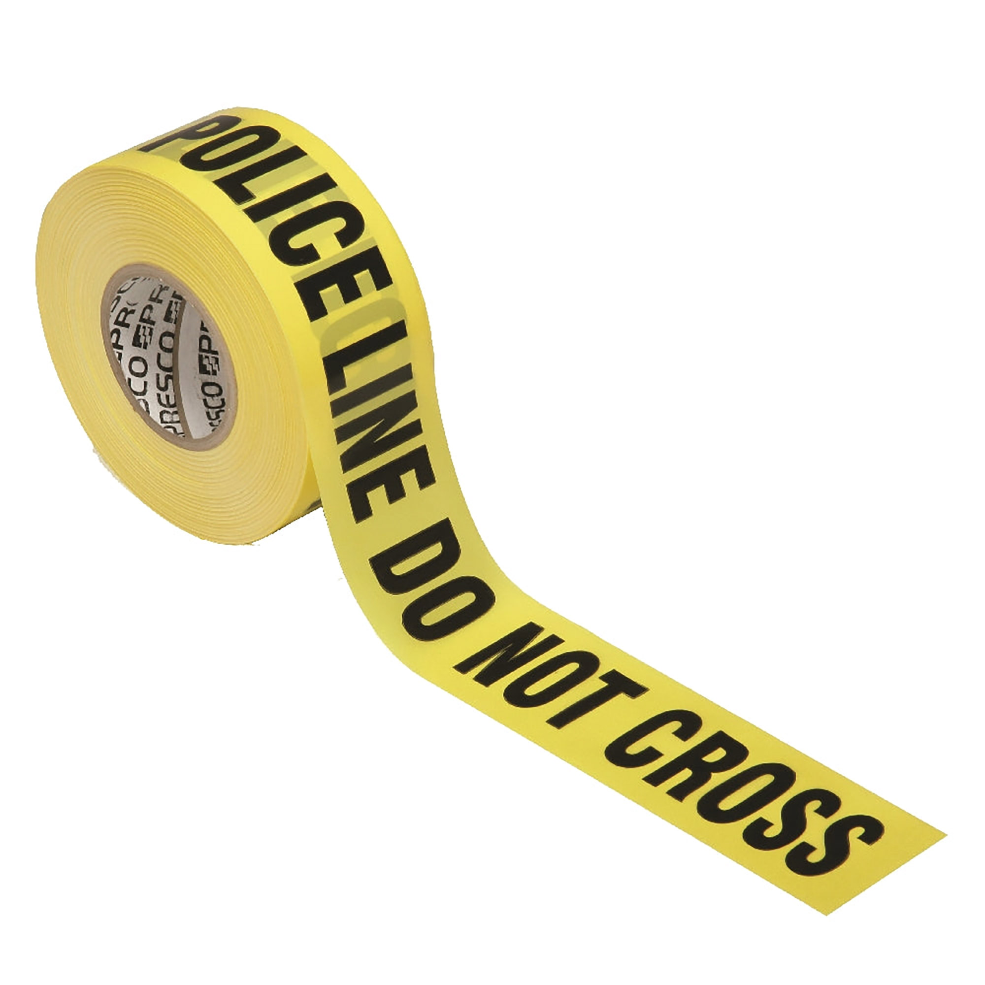 Tape, Barricade, Yellow, "POLICE LINE DO NOT CROSS", Premium Grade, 3"W x 1000'L - Each